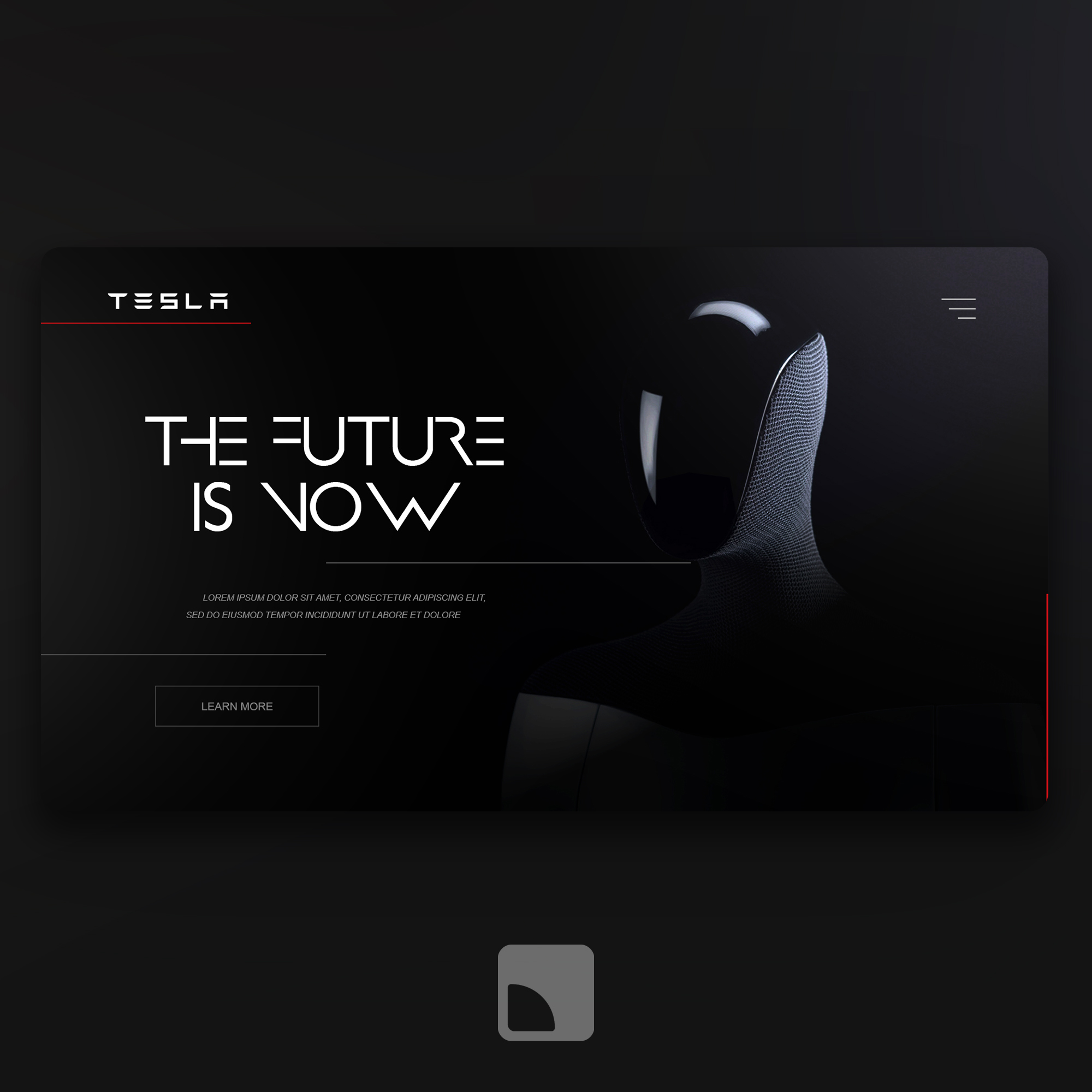 webdesign / developpement web - site web Tesla